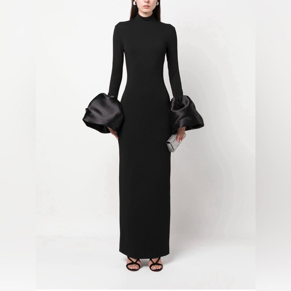 Solace London Black evening gown